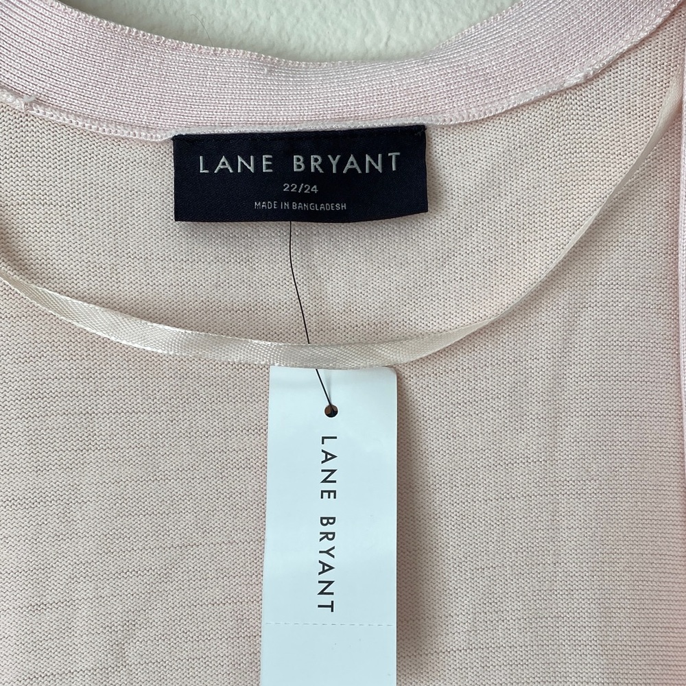 Lane Bryant Light Pink Open Cardigan - Picture 5 of 7